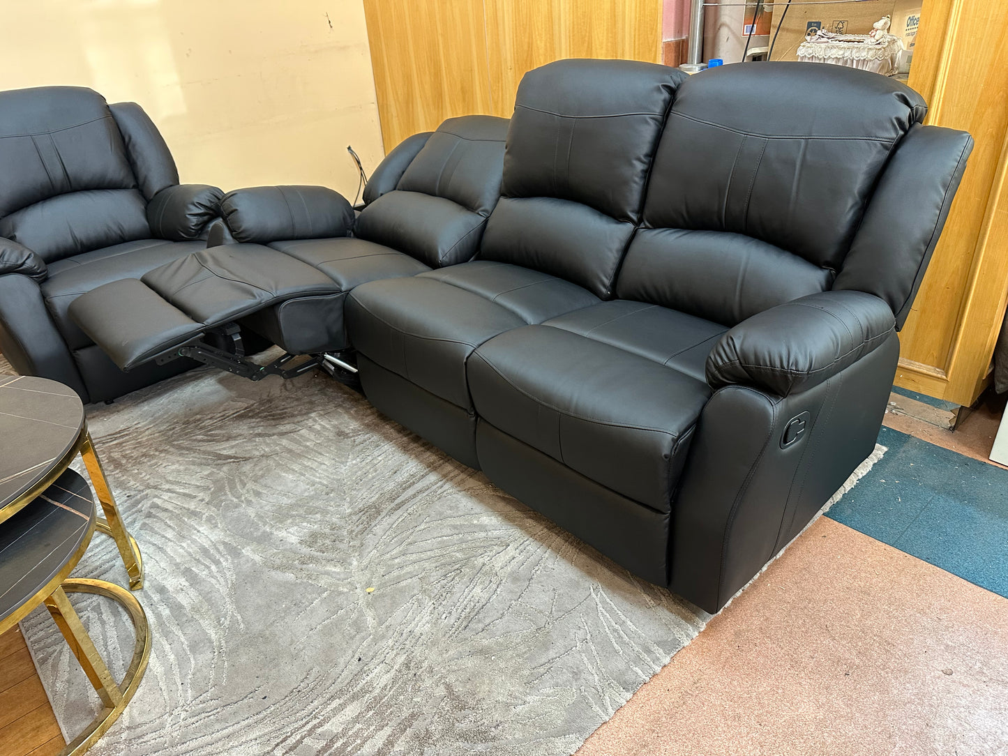 6 Seater Leather Recliner Set