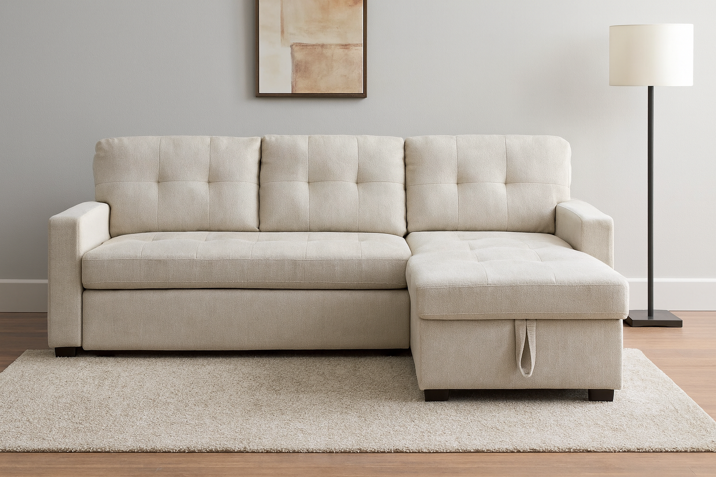 Oslo Pull-Out Sofa Bed with Storage – Space-Saving Modern Design