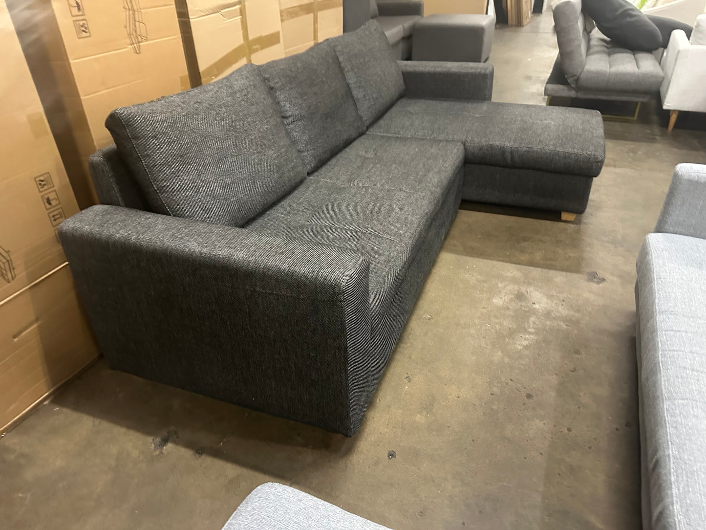 Fabric L shape Sofa Bed (Pre-Owned) Lounge lovers