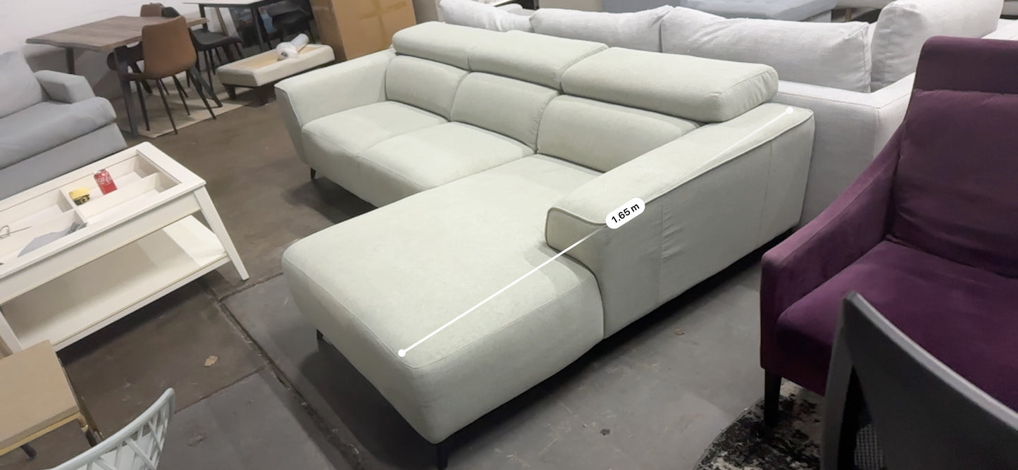 Adjustable headrest L-Shape Fabric Sofa (Pre-Owned) perfect as new condition
