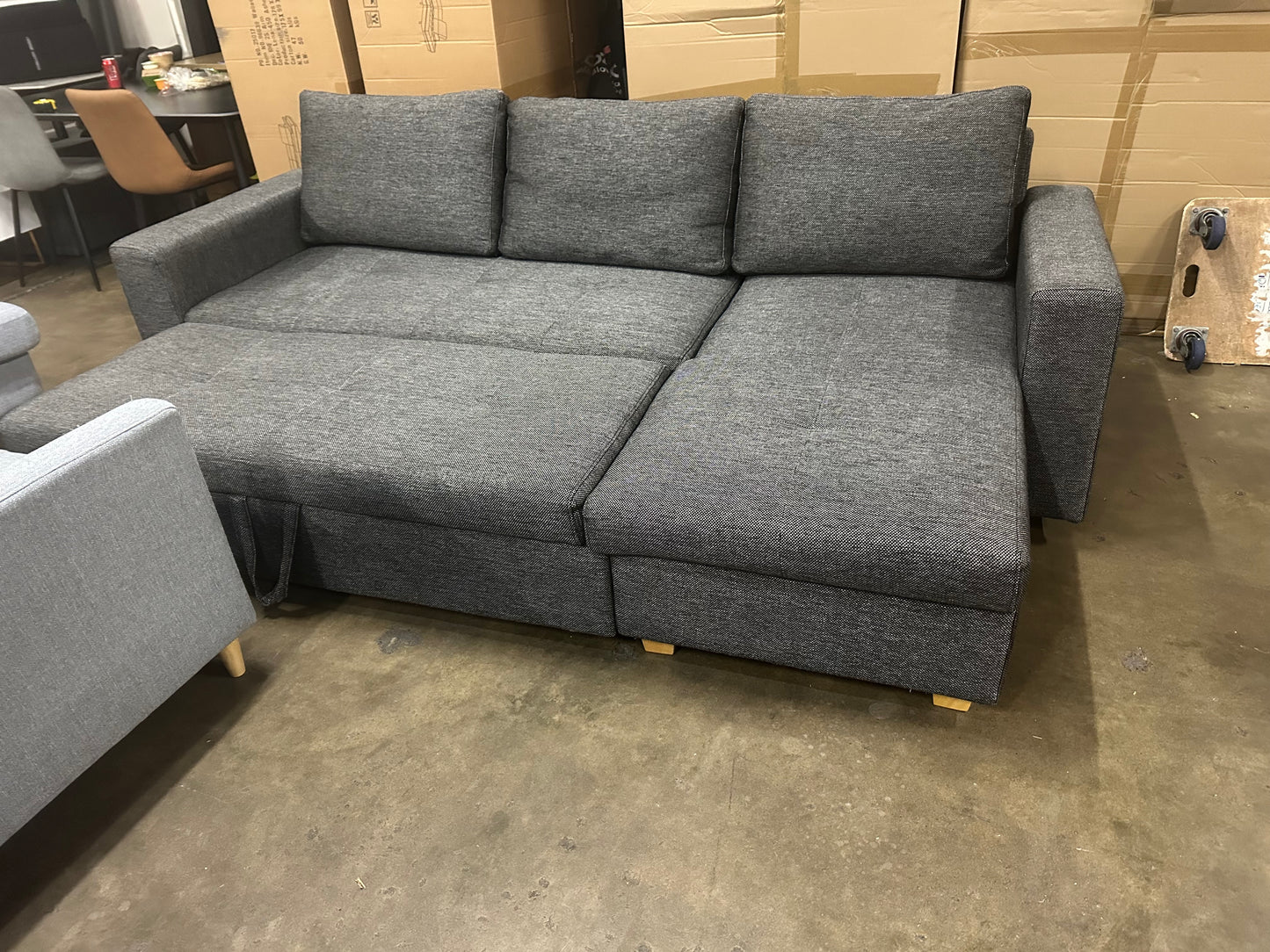 Fabric L shape Sofa Bed (Pre-Owned) Lounge lovers