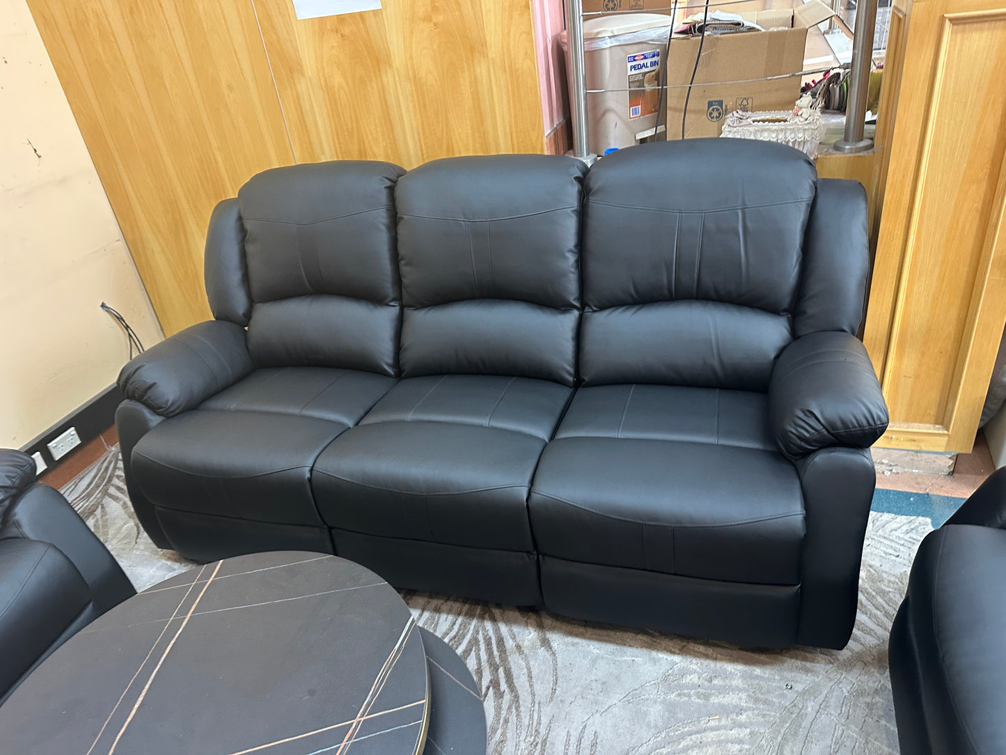 6 Seater Leather Recliner Set