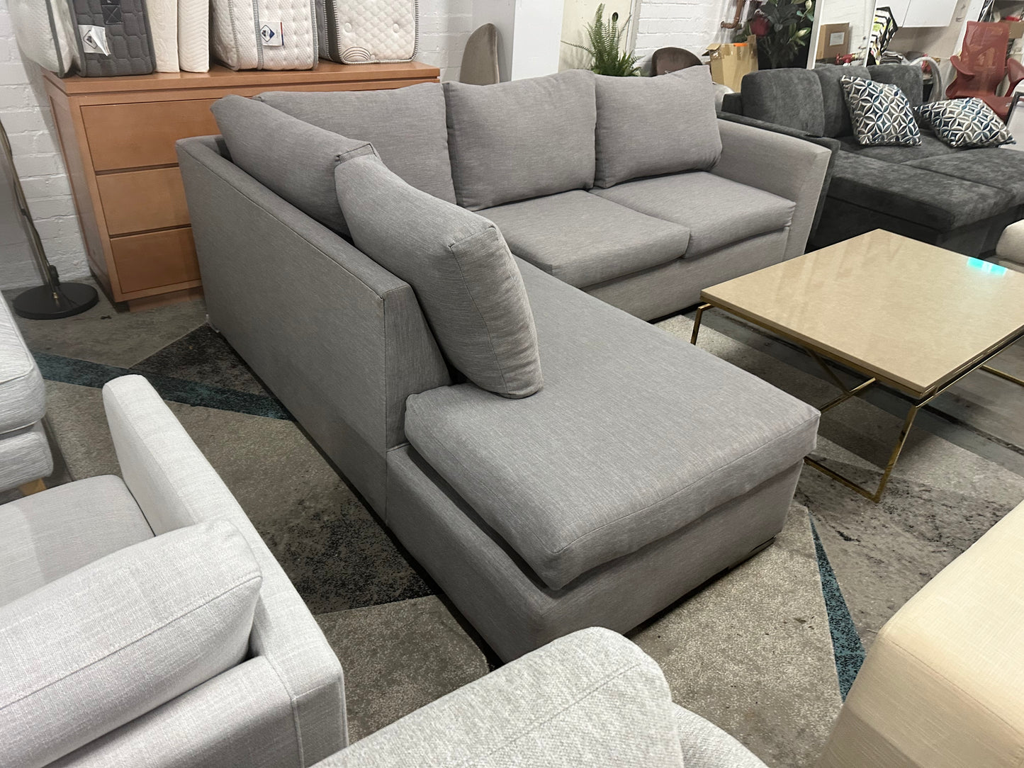 Domayne L-Shape Large Sofa (Pre-Owned) Professionally cleaned perfect as new condition