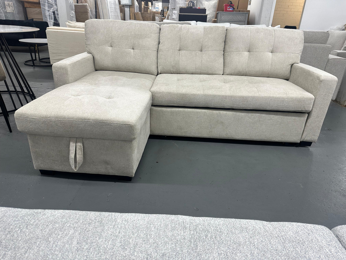 Oslo Pull-Out Sofa Bed with Storage – Space-Saving Modern Design