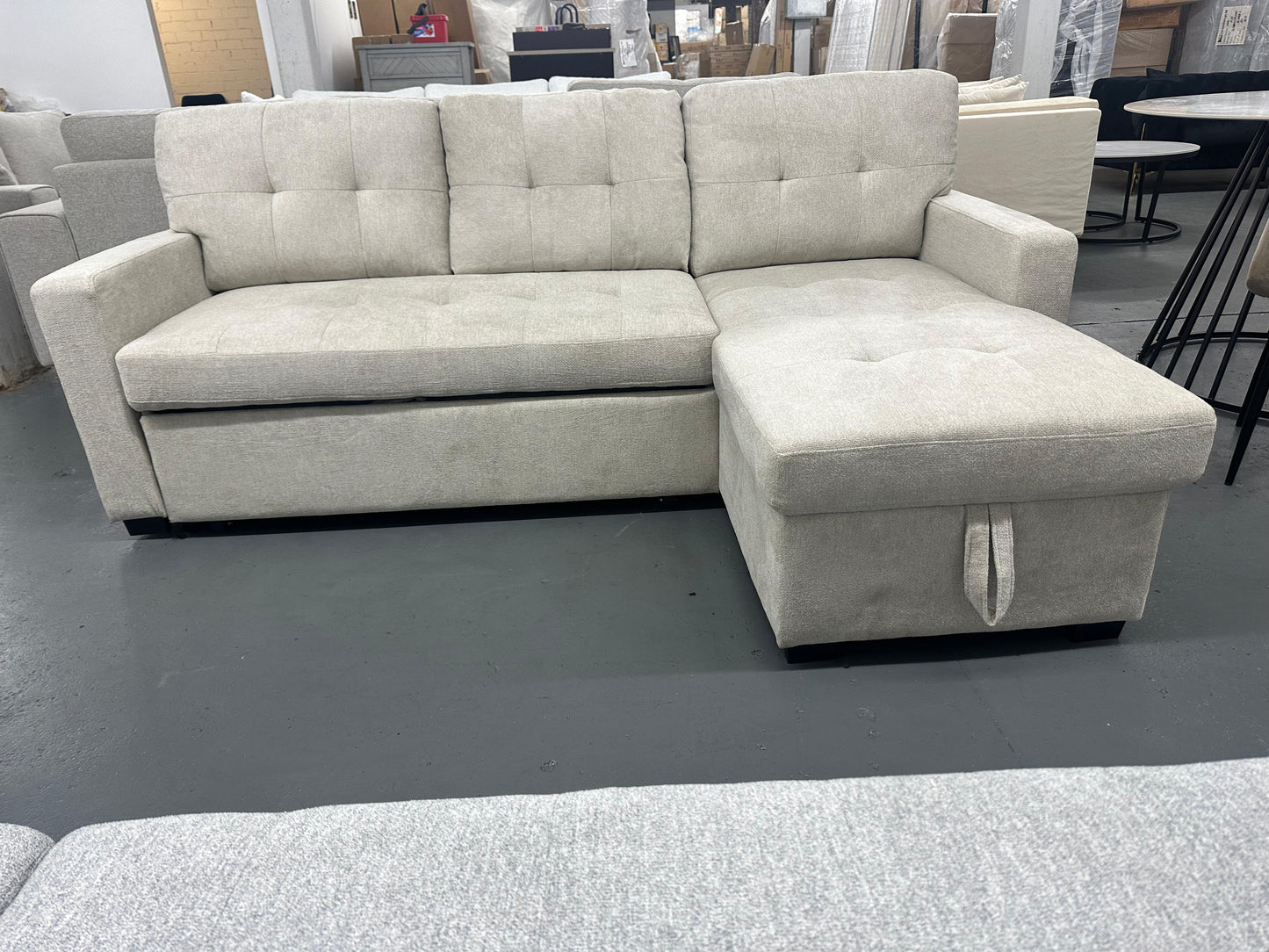 Oslo Pull-Out Sofa Bed with Storage – Space-Saving Modern Design