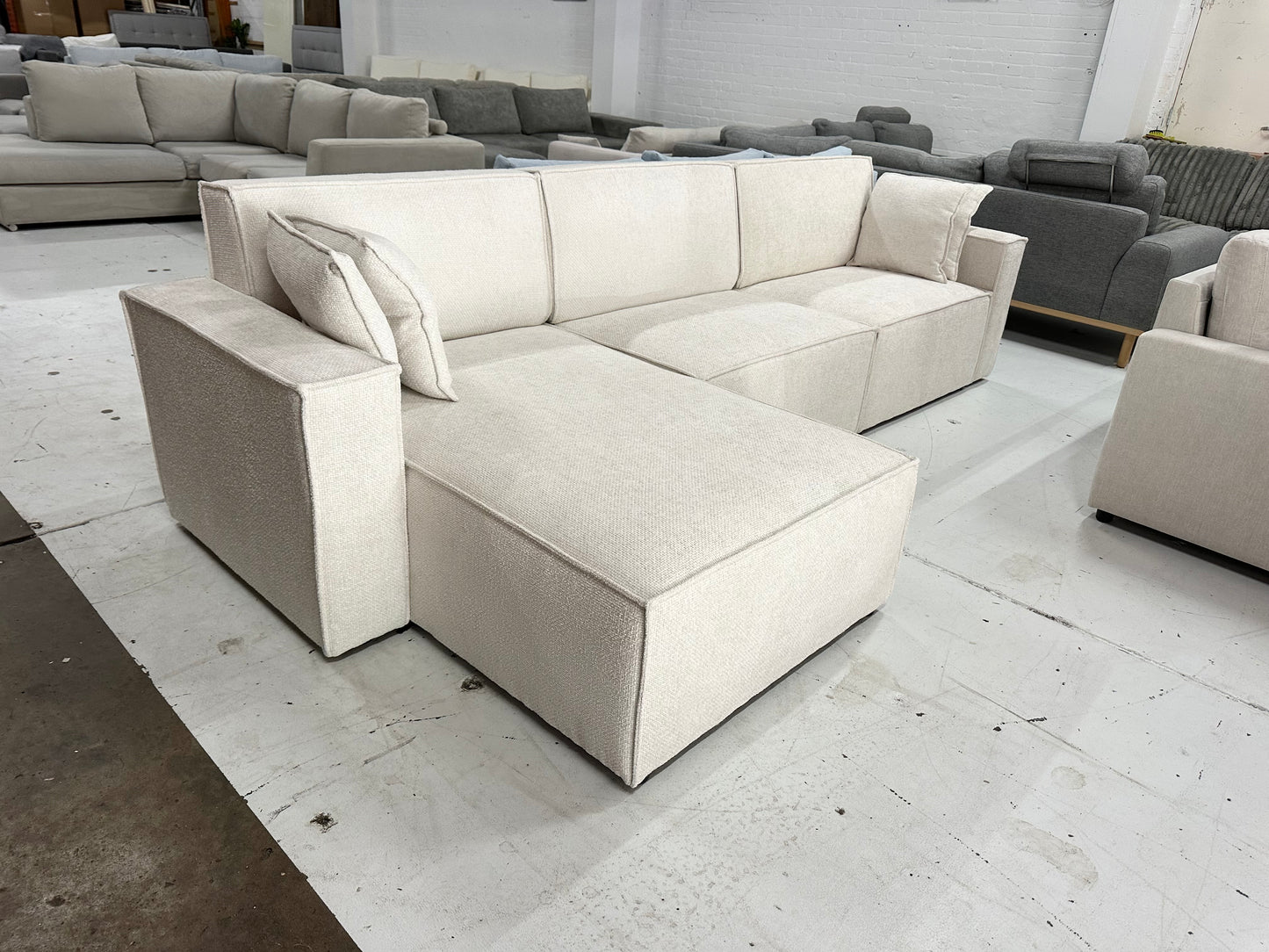 Amelia L Shape Sofa. Reversible chaise.