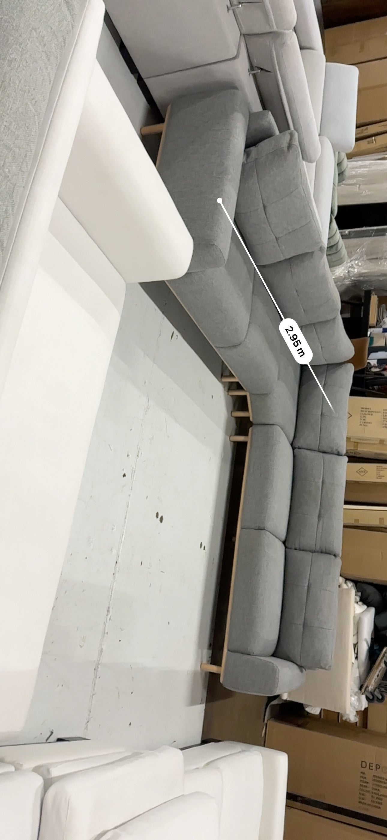 Dark grey color OzDesign chaise L shape Sofa (Pre-Owned). Perfect as new condition