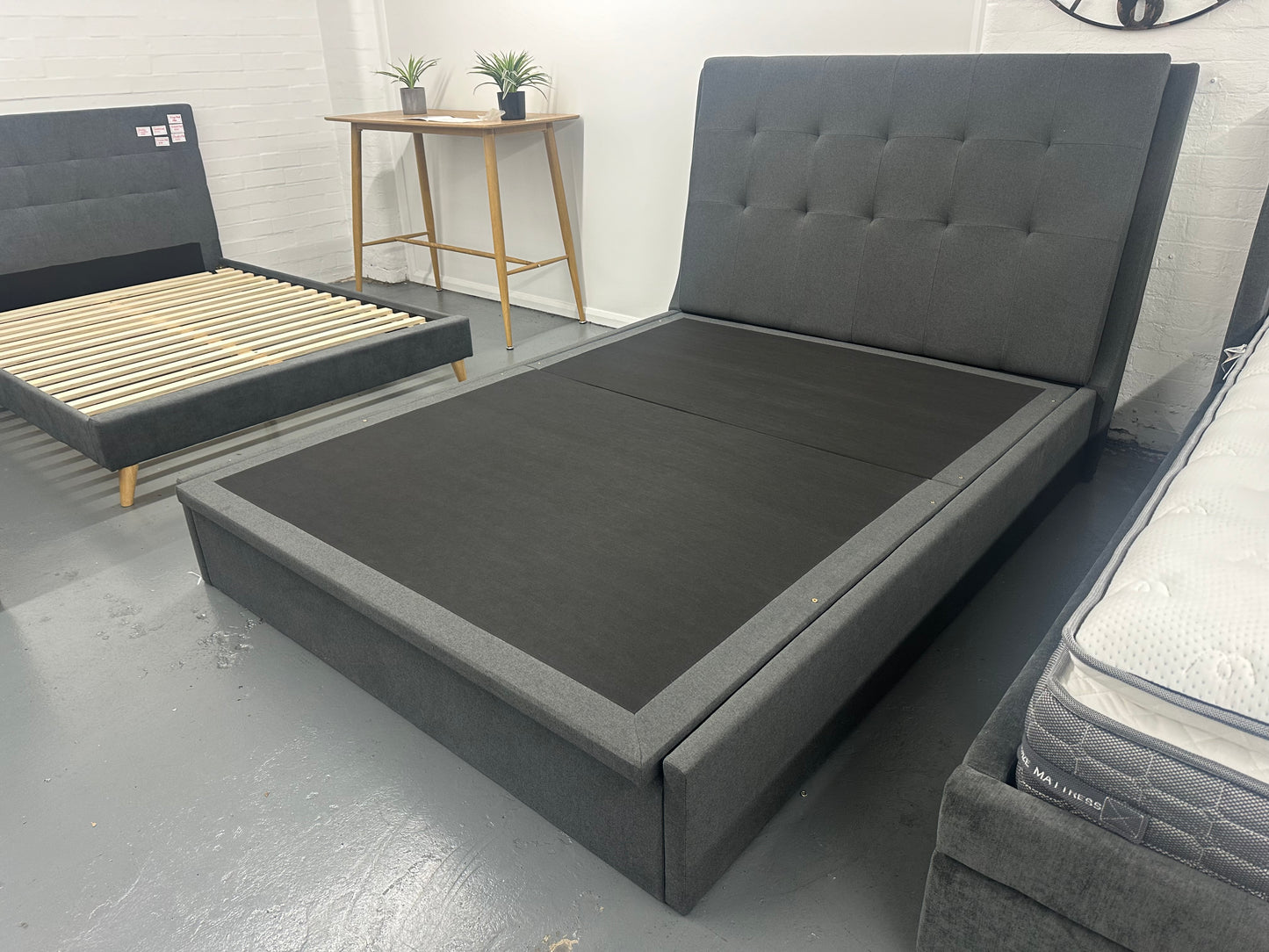 Solid Upholstered Bed Frame