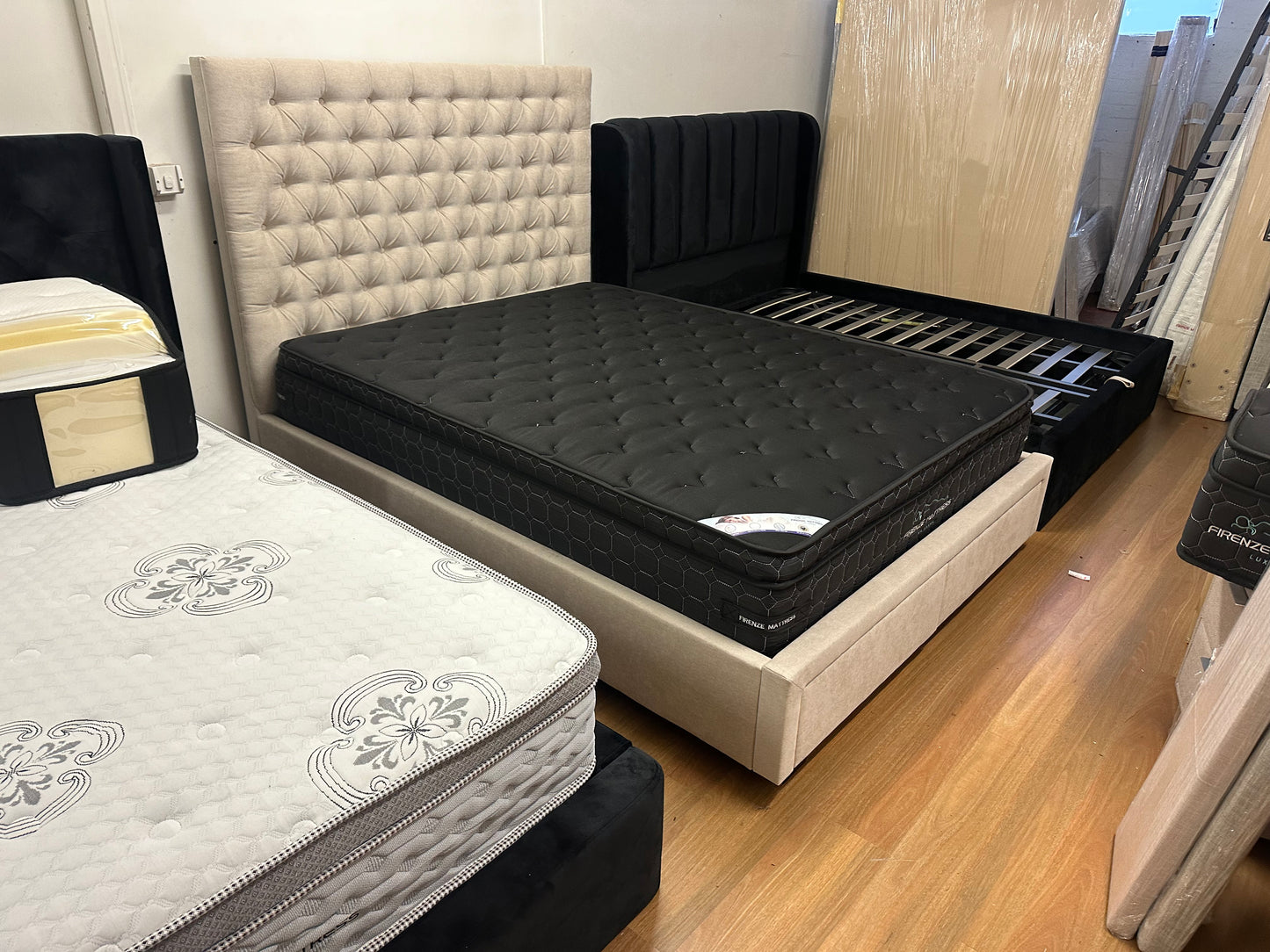 King Bed Frame with Mattress