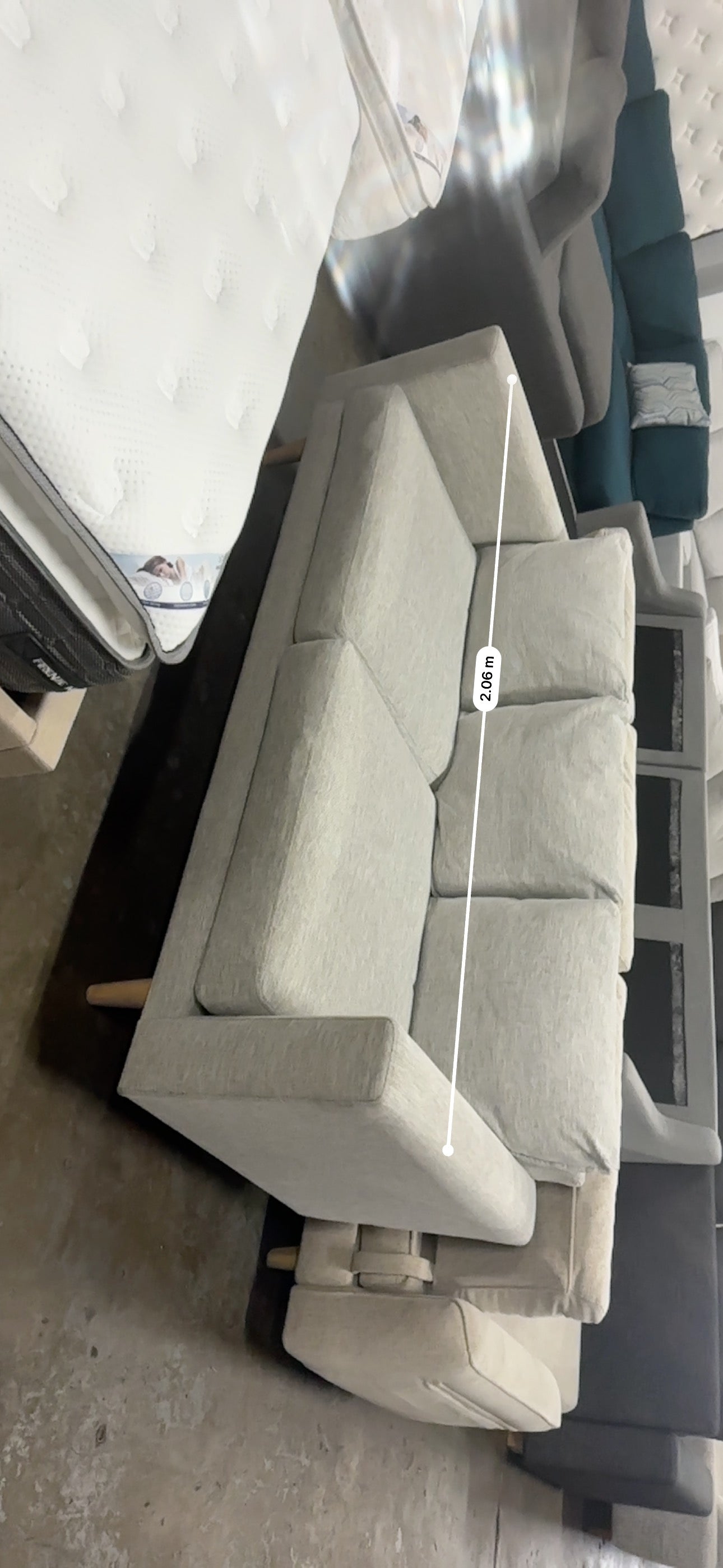 Designer Light Grey 3 seater Sofa (Pre-Owned)