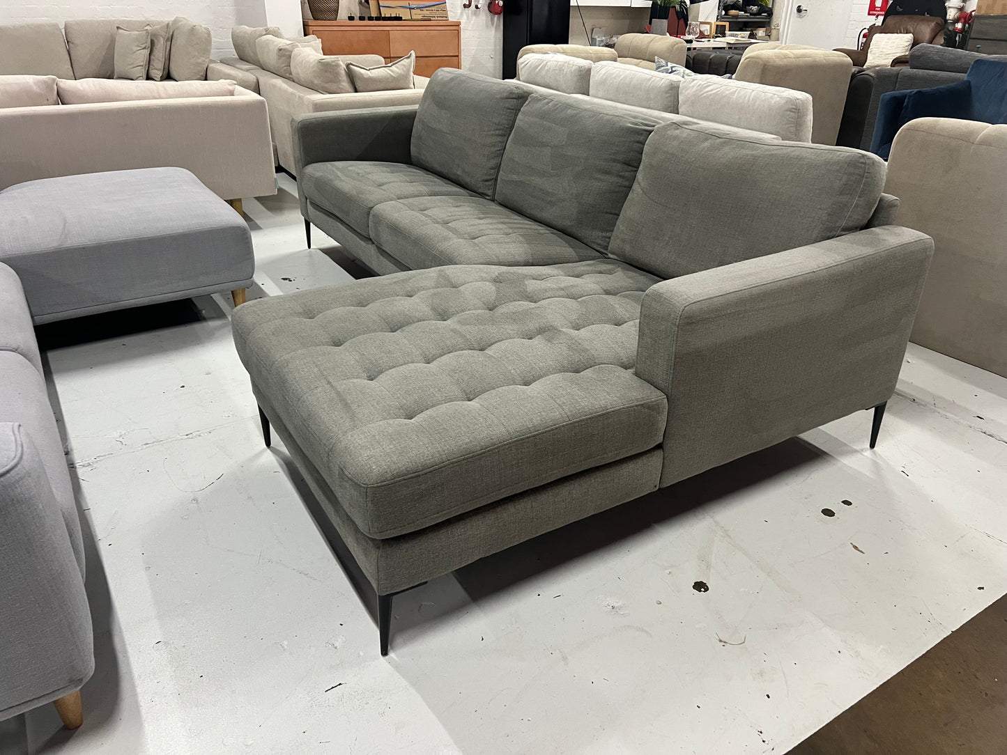 Large L-Shape Sofa (Pre-Owned) Fantastic Furniture professionally cleaned