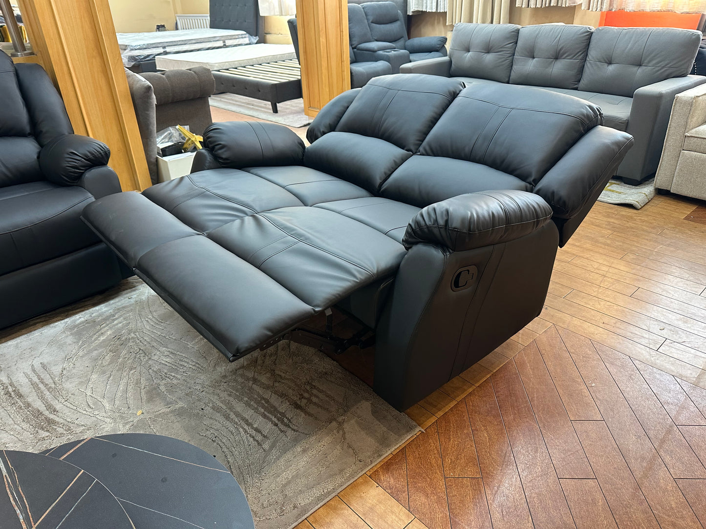 6 Seater Leather Recliner Set