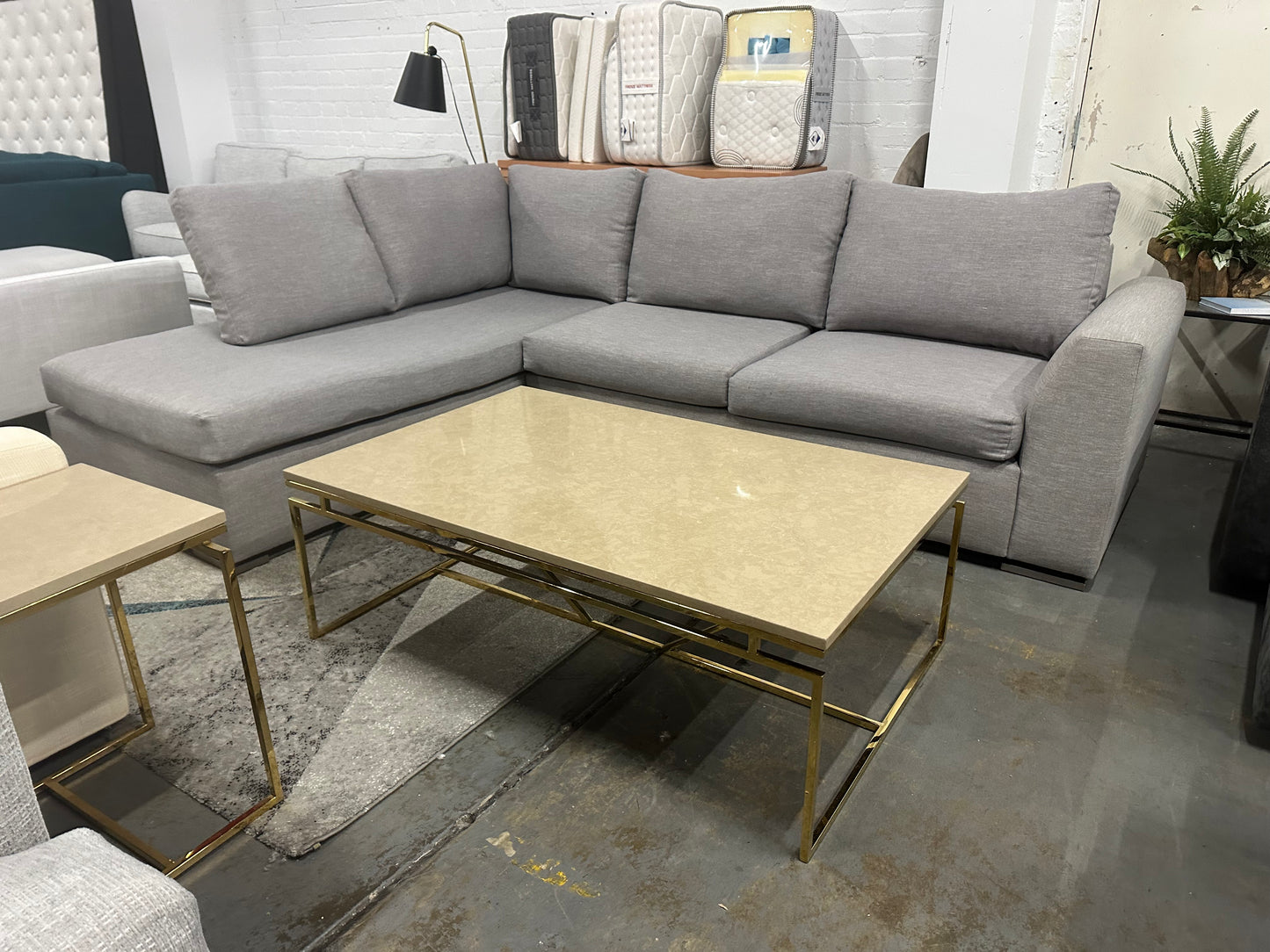 Domayne L-Shape Large Sofa (Pre-Owned) Professionally cleaned perfect as new condition