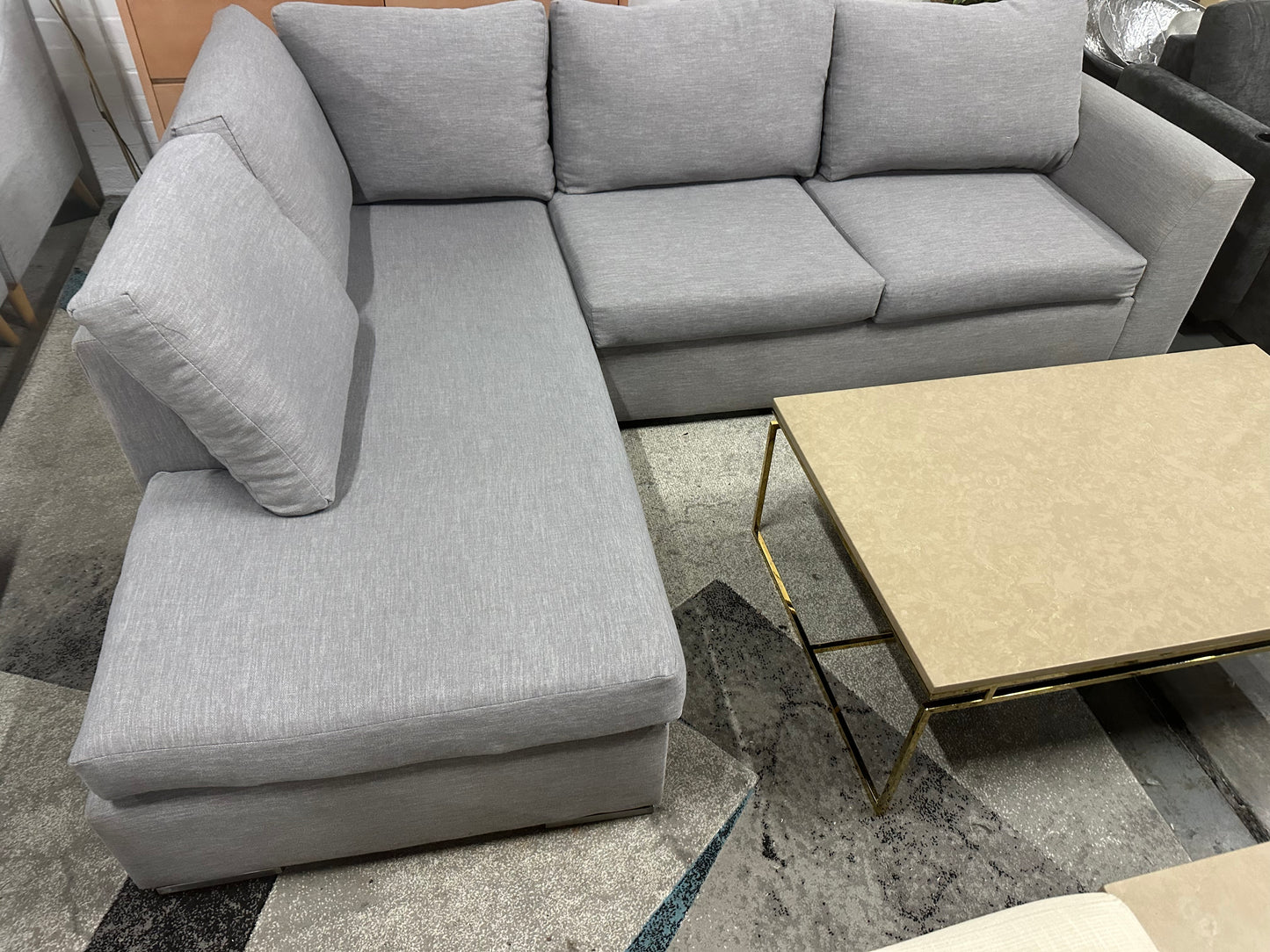 Domayne L-Shape Large Sofa (Pre-Owned) Professionally cleaned perfect as new condition