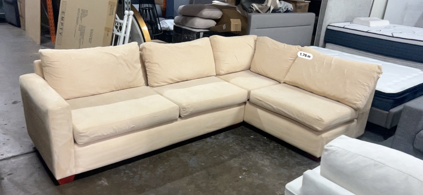 Affordable beige color 4-5 seater sofa.