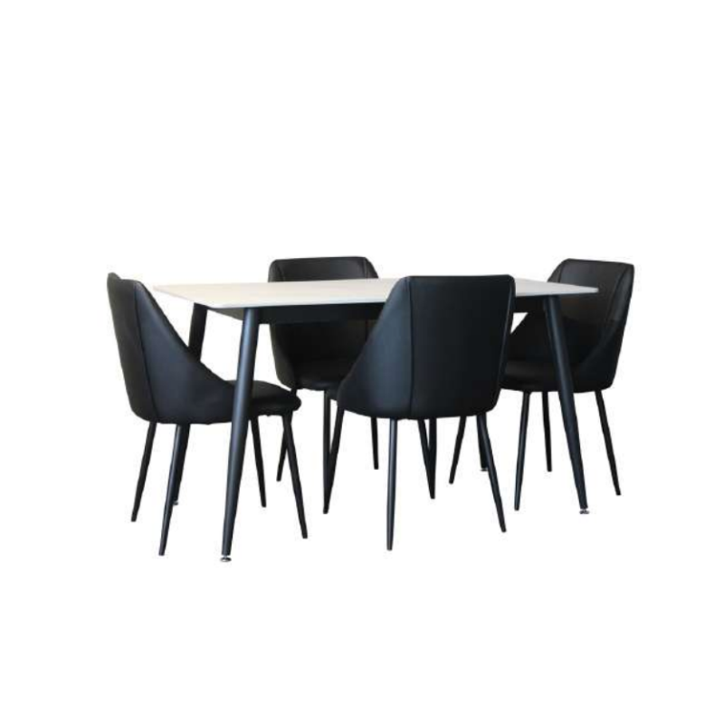 Vito 5PC Dining Set with Zurich Chairs