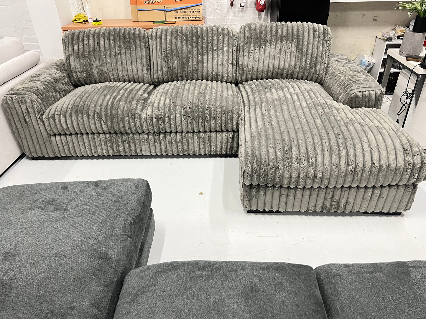 Gordon Corduroy Sofa RHF Chaise