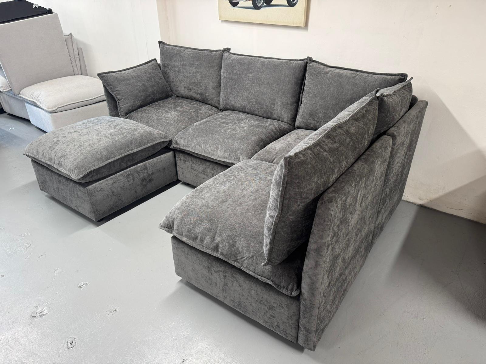 🛋️ Modular Cloud Style L shape Sofa – Fully Customisable Layout | Washable Covers