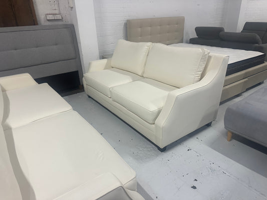 Custom made 2.5 seater Sofa (Pre-Owned) Cream Color all cushion covers removable and washable