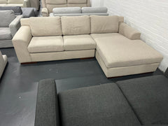 🛋️ PLUSH CREAM COLOR L-SHAPE SOFA – AS NEW CONDITION!