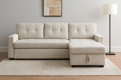 Oslo Pull-Out Sofa Bed with Storage – Space-Saving Modern Design
