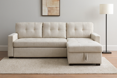 Oslo Pull-Out Sofa Bed with Storage – Space-Saving Modern Design