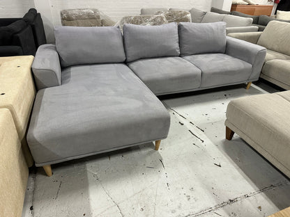 Great quality Light blue  L shape sofa. OzDesign brand.