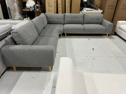 Dark grey color OzDesign chaise L shape Sofa (Pre-Owned). Perfect as new condition