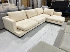 Massive deep seats Cream Color L shape. Lounge lovers Long Island model