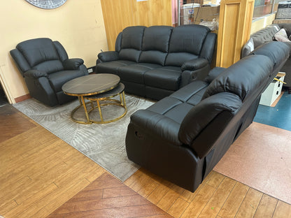 6 Seater Leather Recliner Set