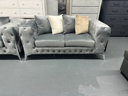 ✨ Chesterfield Velvet Sofa Set – Luxury 3 + 2 Seater Lounge Suite ✨