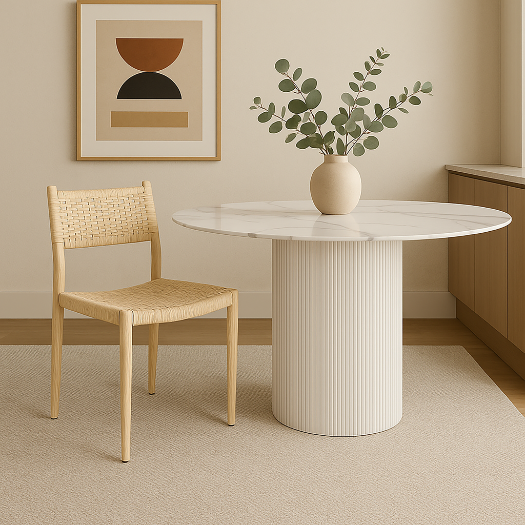 Nordic Woven Dining Chair – Natural Oak