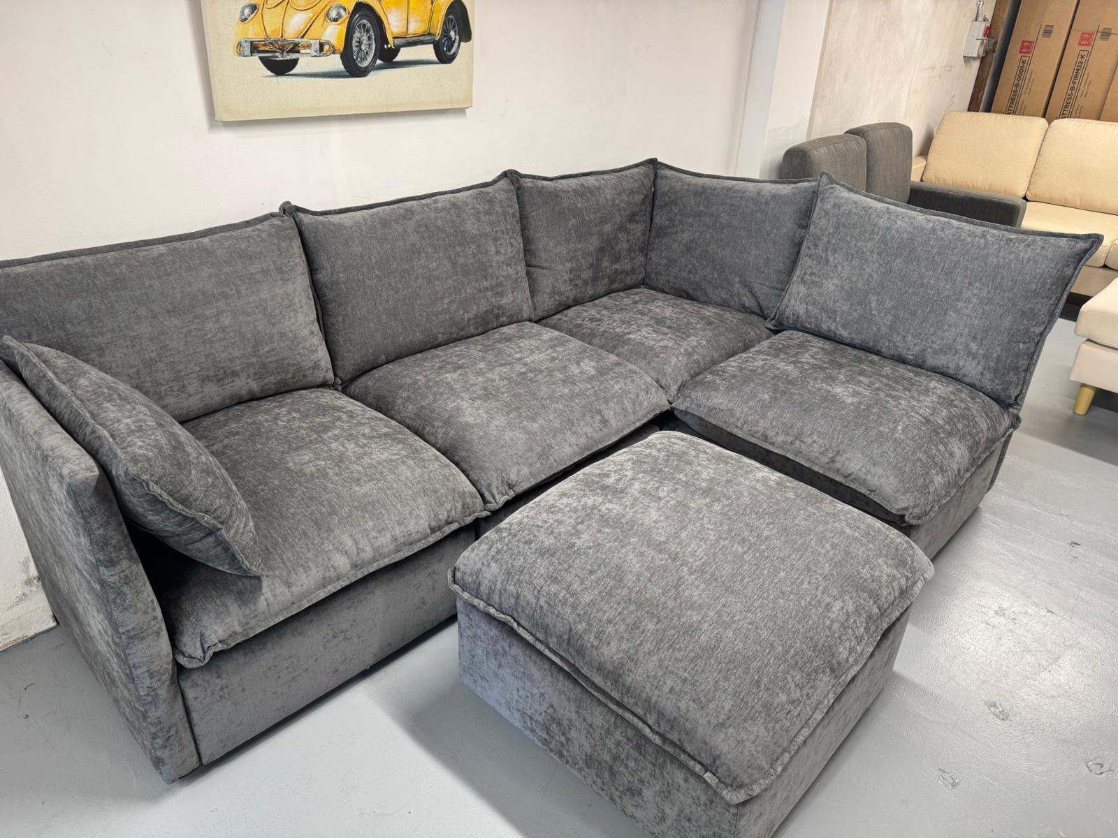 🛋️ Modular Cloud Style L shape Sofa – Fully Customisable Layout | Washable Covers