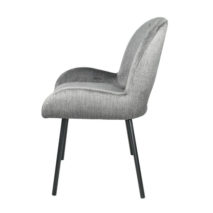 Aurora 5-Piece Round Dining Set – Black Base with White Sintered Stone Top & Grey Velvet Chairs