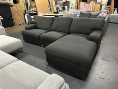 Dark grey Fabric L Shape Sofa (Pre-Owned) Plush Sofas