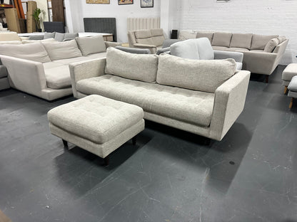 ✨ Designer 3 Seater Sofa + Matching Ottoman – Stunning Tufted Design ✨