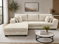 Noosa Reversible chaise corduroy sofa. Removable and washable covers