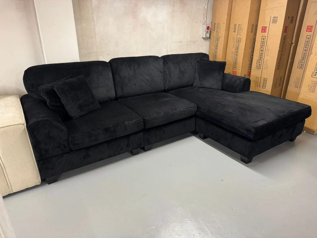 Noosa Reversible chaise corduroy sofa. Removable and washable covers
