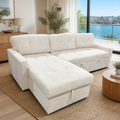 Brand new Lisa Tufted Sofa with storage - Light Cream