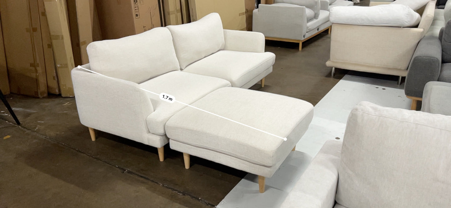 Lounge Lover's Sofa (Pre-Owned) cream color 2.5 seater with a matching ottoman.