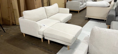 Lounge Lover's Sofa (Pre-Owned) cream color 2.5 seater with a matching ottoman.