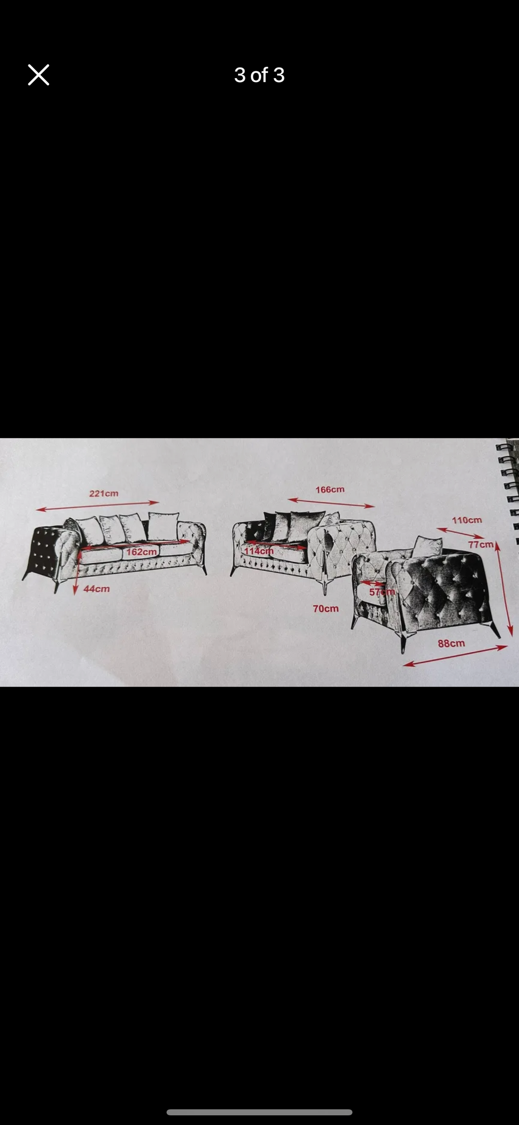✨ Chesterfield Velvet Sofa Set – Luxury 3 + 2 Seater Lounge Suite ✨