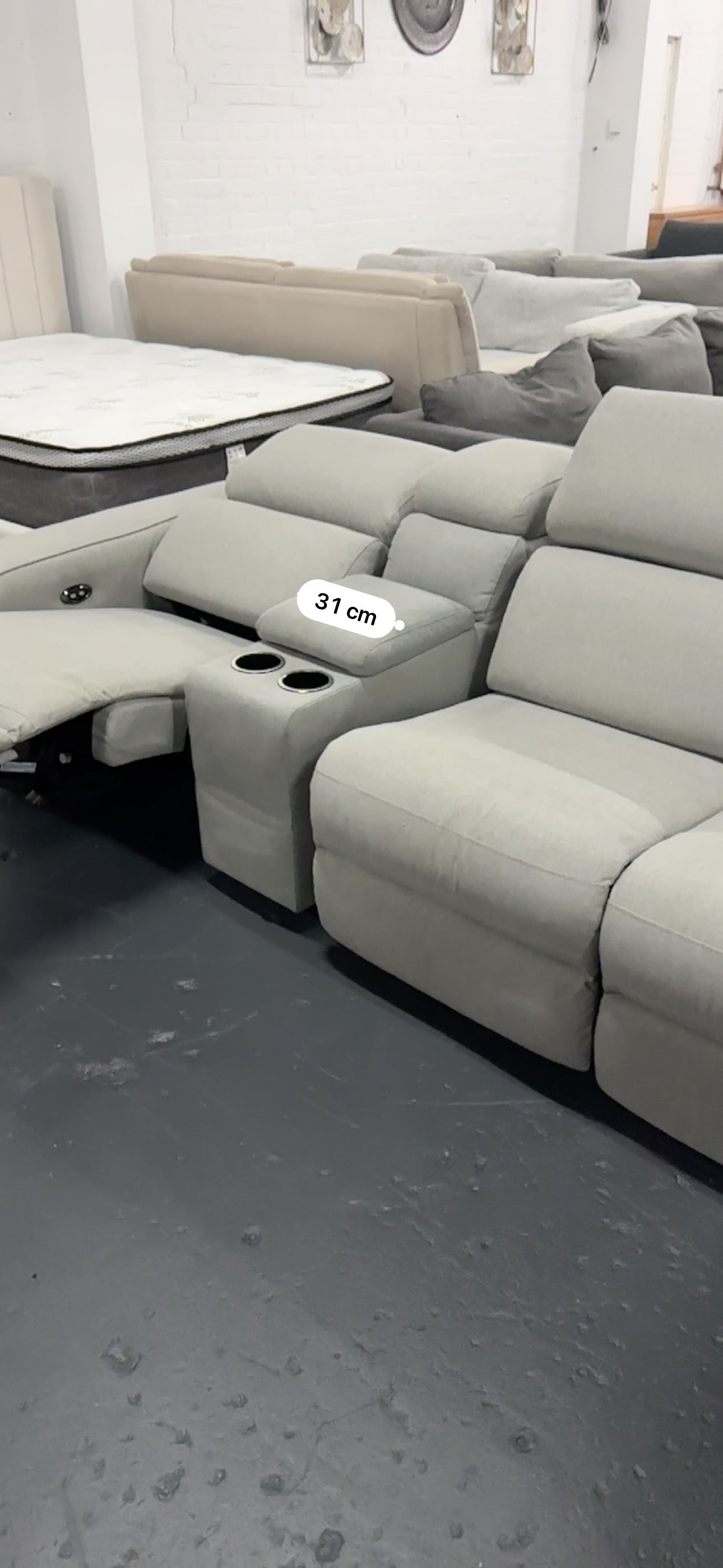 🔥 NICK SCALI L-SHAPE SOFA WITH ADJUSTABLE HEADREST! WITH 1 ELECTRIC RECLINER AND CUPHOLDERS! DELIVERY AVAILABLE 🔥