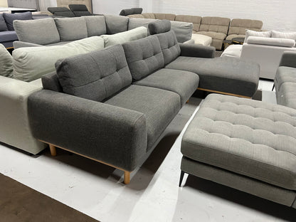 Dark grey color OzDesign chaise L shape Sofa (Pre-Owned). Perfect as new condition