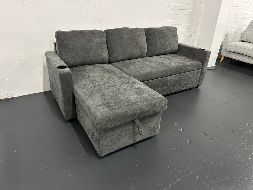 Lisa Sofa Bed, Dark grey/ Charcoal color