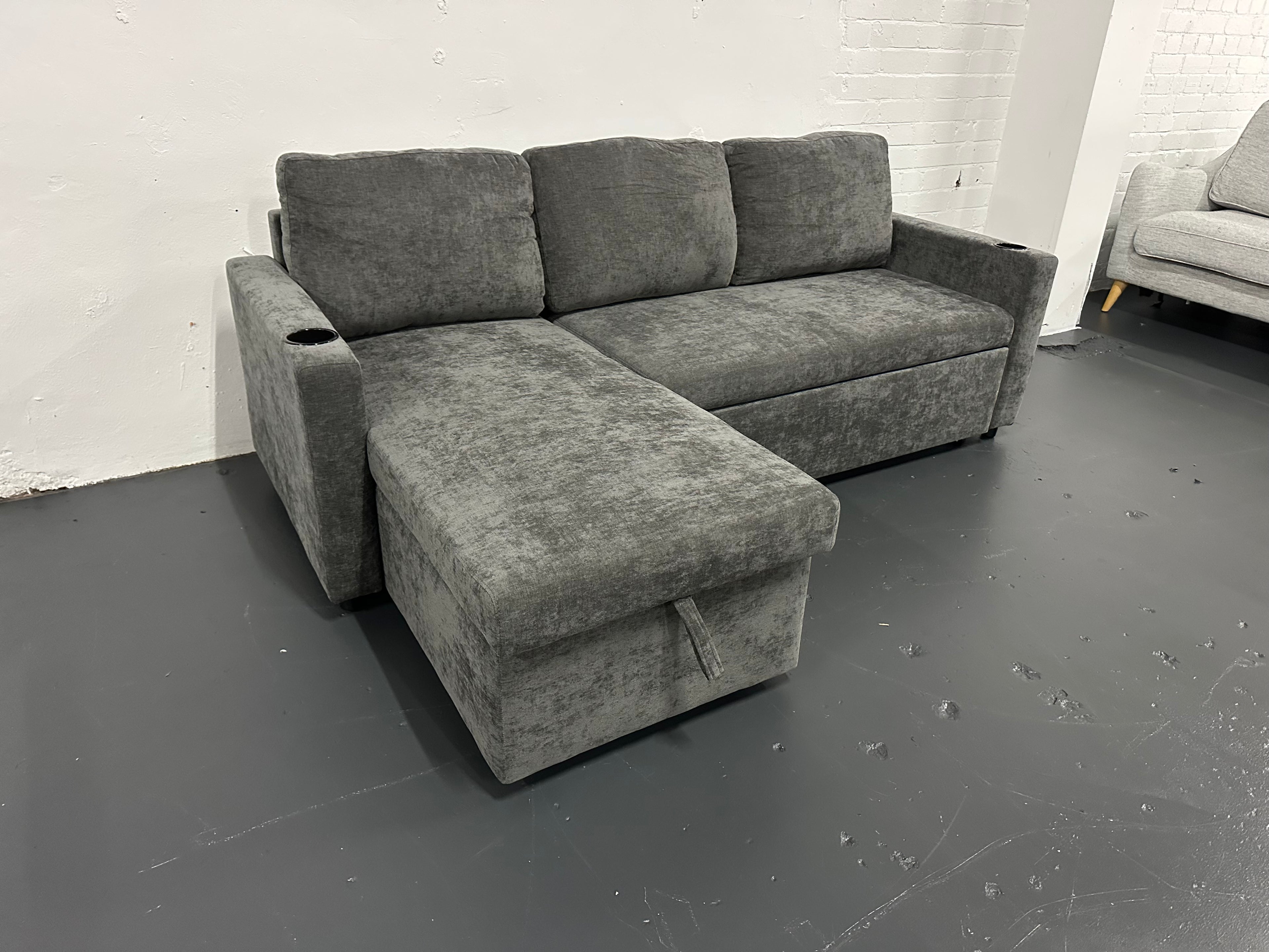 Lisa Sofa Bed, Dark grey/ Charcoal color