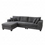 Noosa Reversible chaise corduroy L shape sofa. Removable and washable covers