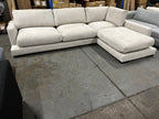 L-Shape Chaise Sofa with Pocket Spring, Foam & Feather Cushions