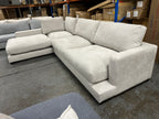 L-Shape Chaise Sofa with Pocket Spring, Foam & Feather Cushions