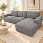 🛋️ Modular Cloud Style L shape Sofa – Fully attached cushions